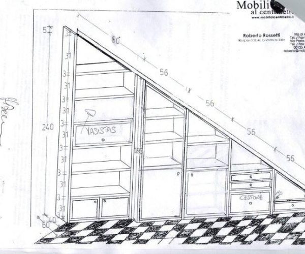 pareti attrezzate e librerie su misura 18b
