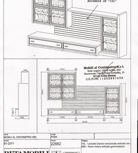 pareti attrezzate e librerie su misura 20h