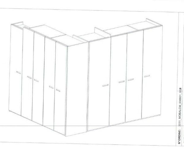 pareti attrezzate e librerie su misura 21m