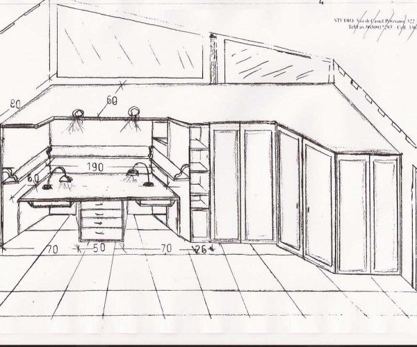 pareti attrezzate e librerire su misura 00006