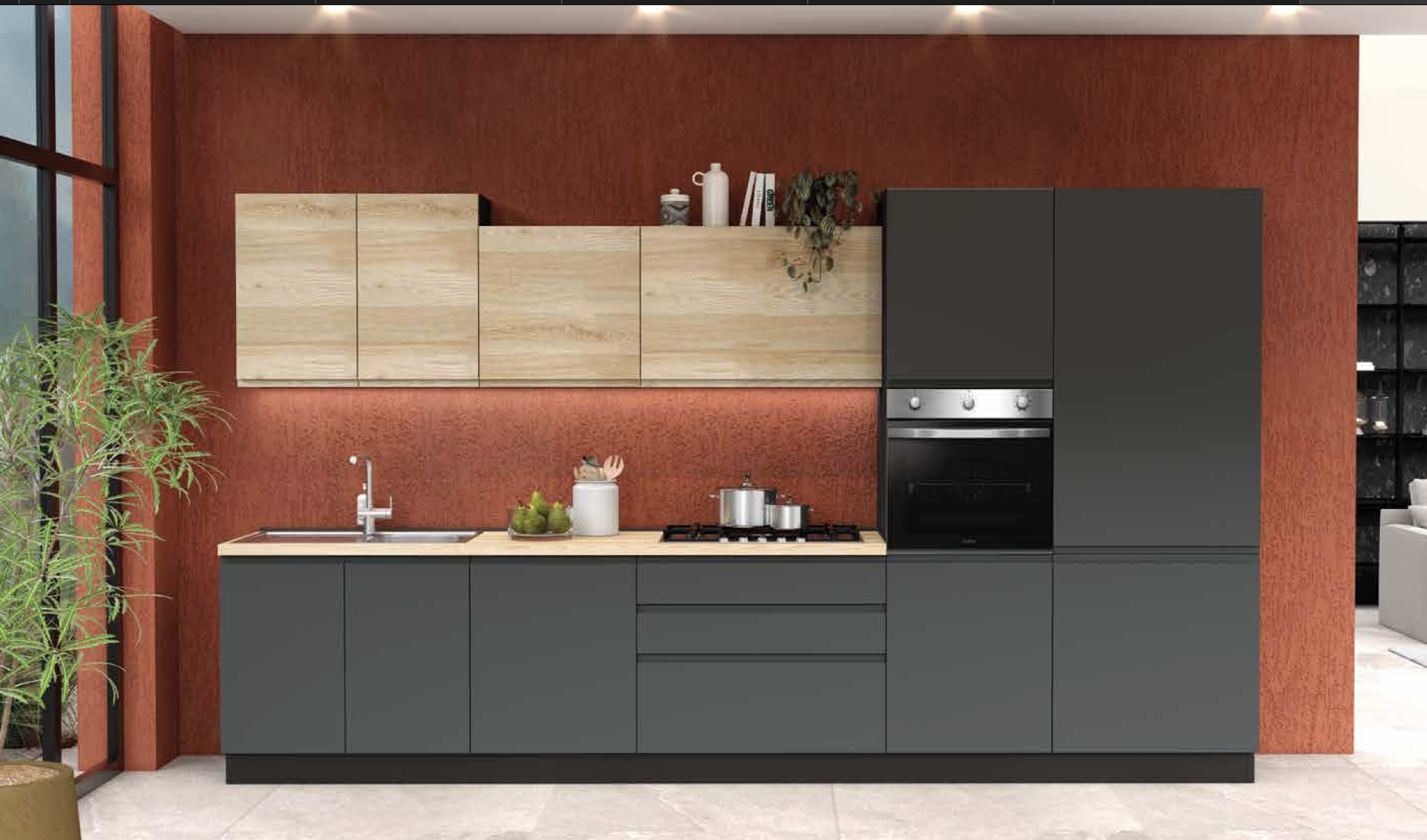 cucina in pronta consegna roma - modello terracotta