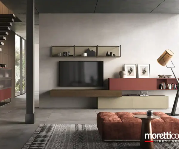 pareti attrezzate moderne moretti compact 5